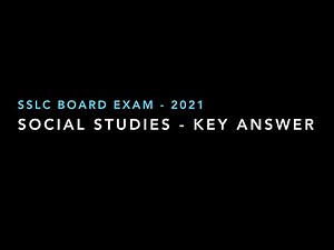 SSLC Board Paper 2021 Key Answer - Social Science