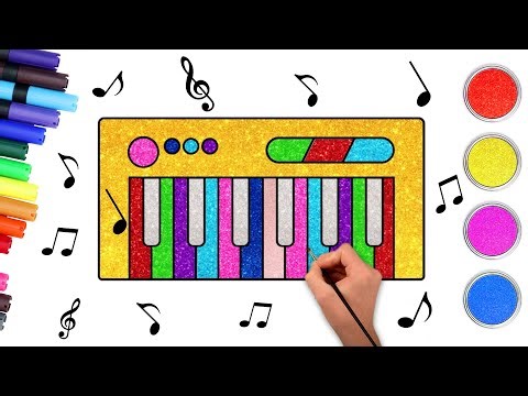 Nghệ thuật Chiki |🎹🎼 Cách vẽ đàn piano | How To Draw Piano | Vẽ và tô màu cho trẻ em