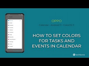 How to Set Colors for Tasks and Events in Calendar - Oppo [Android 11 - ColorOS 11]