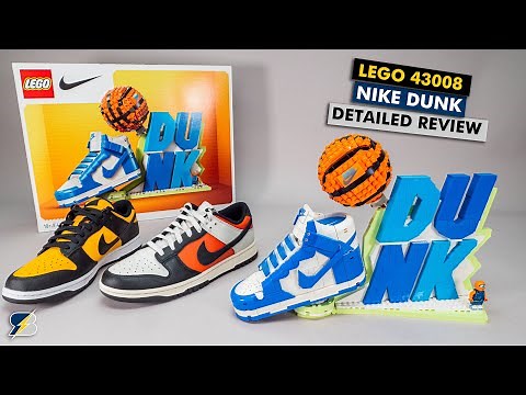 LEGO 43008 Nike Dunk detailed review - tiny shoe, giant logo, and a spinning brick ball