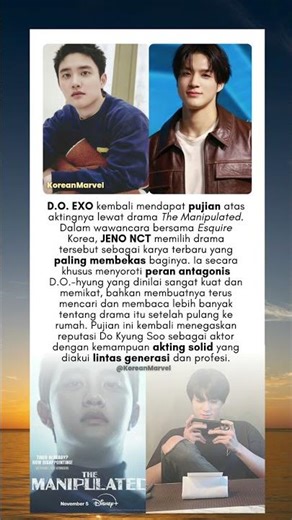 Peran Villain #kyungsoo #exo di The Manipulated Tuai Pujian dari #jeno #nct #shorts #drama #kdrama