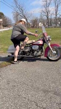 1967 Harley-Davidson Shovelhead FLH Original Paint Kickstart Survivor Sparkling Burgundy Walkaround