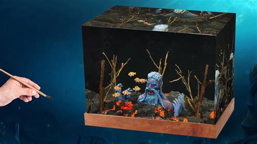 Creating a mystical underwater lava diorama: sculpting, painting & clownfish details