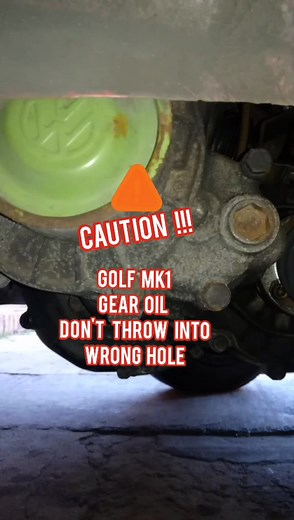 Mk1 Golf Gear Oil Top Up Tips