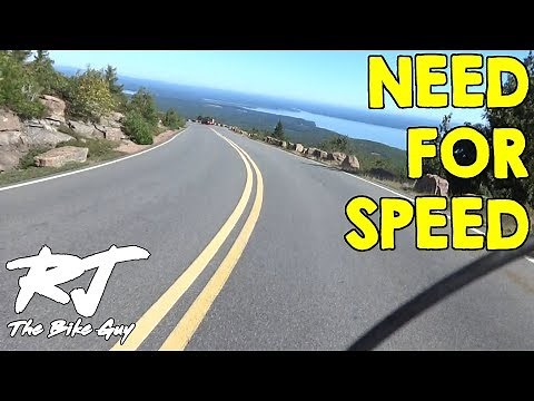 Fast Bike Ride Down Cadillac Mountain - Acadia National Park
