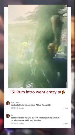 151 Rum intro went crazy at🔥 #rap #hiphop #jid #short