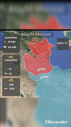 Azerbaijan vs Armenia vs Iran | Future War Scenario | Strategic Map Simulation