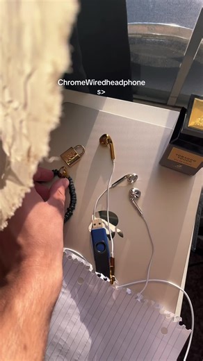 Chrome wired headphones where do you even get these from 😉#fyp