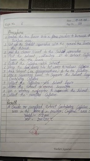 To extract caffeine from Tea leaves.