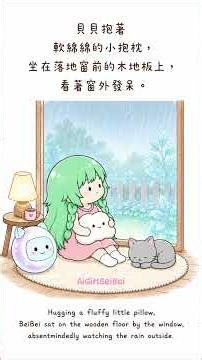An Afternoon of Listening to the Rain. Silver raindrops falling down...