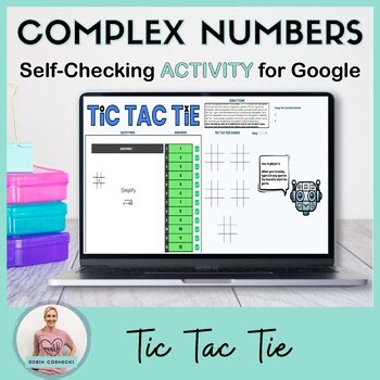 Complex Numbers Digital & Printable Activity | Self-Checking Task Cards Algebra