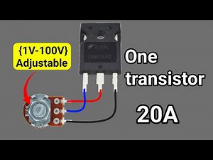 How To Make Adjustable Voltage Regulator Using One Transistor | IGBT Voltage Controller