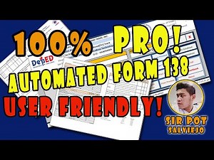 Automated Form 138. The Best User Friendly Form!
