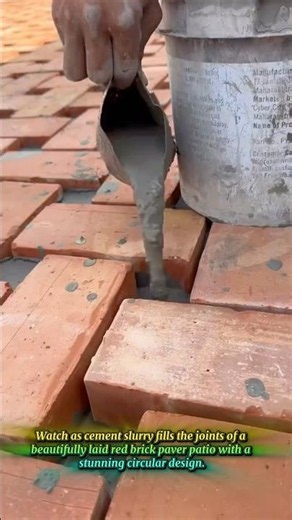Filling Brick Paving Joints With Liquid Cement Grout