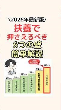 扶養で押さえるべき6つの壁簡単解説！ #扶養 #お金の知識 #節税