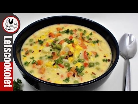 Cream of Vegetable Soup Homemade Recipe
