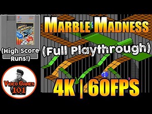 Marble Madness | Full High Score Playthrough | 4K 60FPS | Video Games 101