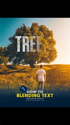 Create Blending Text Effects in Photoshop #photoshop #shorts