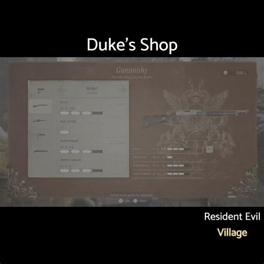 Upgrading Weapons at Duke's Shop 🔥 | RE8 #residentevilvillage #re8