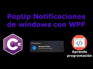 👉 PopUp o notificaciones de Windows de Windows Forms en WPF