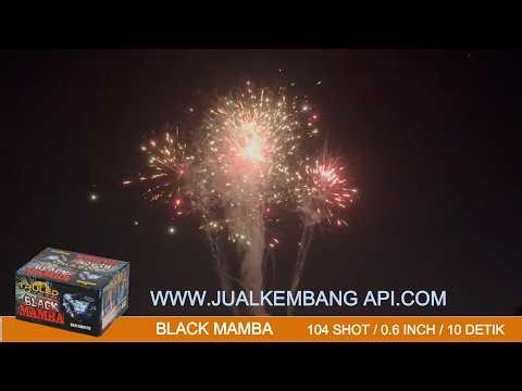 KEMBANG API / FIREWORKS (NEW) BLACK MAMBA 104 SHOT 0.6 INCH (DURASI 10 DETIK)