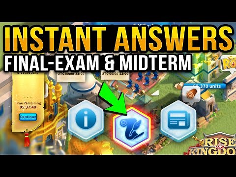 Final Exam & Midterm: ALL Answers super FAST + (Learning) Tool 😊 - Rise of Kingdoms ROK Fleisch