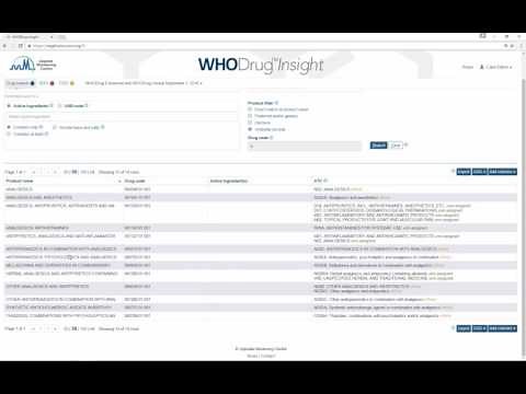 Introduction to WHODrug Insight