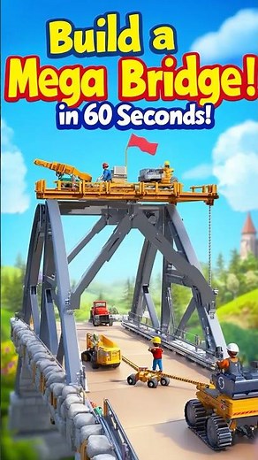 Watch Crew Kids Build a Mega Bridge in 60 Seconds! 🚜 | Fun STEM Challenge #CrewKids #stemforkids