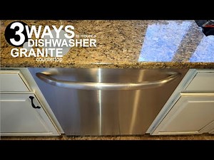 3 WAYS to mount a dishwasher to granite countertops and stop the dishwasher from moving forward