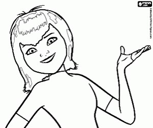 The daughter of Count Dracula, Mavis coloring page printable game