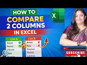 Excel Me 2 Columns Compare Kaise Kare | Easy Trick for Students & Jobs #sunainalakshyaedu #Excel