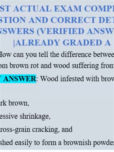 Branch 3 Structural Pest Control Exam 🐜🏠 Complete 250 Questions with Correct Detailed Answers | Newest Actual Exam | A Graded 100% Verified | 2026 🚀 Ace your Branch 3 Structural Pest Control Exam with confidence 💯 This video delivers the latest verified 250 exam questions with detailed, step-by-step answers designed to help you understand every concept and pass with an A on your first attempt 🧠📘 Perfect for full exam prep, last-minute review, or deep study for 2026 🎯 You’ll cover all high