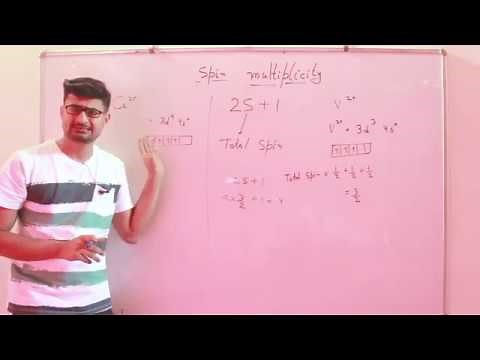 SPIN MULTIPLICITY ( IIT JEE MAINS CHEMISTRY )