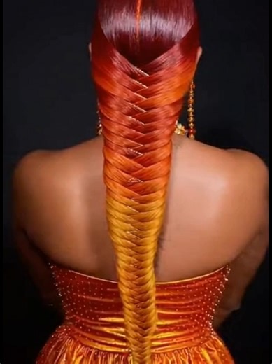 This fishtail braid hairstyle created with precision and texture. This elegant braided style blends hair artistry with protective styling, showing how a classic fishtail braid can look modern, sleek, and luxurious. Perfect inspiration for natural hair lovers and braid enthusiasts. #FishtailBraid #HairArt #BraidedHair #ProtectiveStyles #HairTok