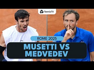 Lorenzo Musetti vs Daniil Medvedev Highlights ☔️ | Rome 2025