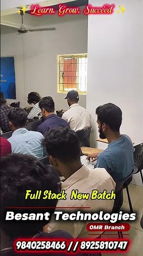 🚀 Full Stack Development New Batch | Learn React JS, Node.js & MongoDB | Besant Technologies OMR