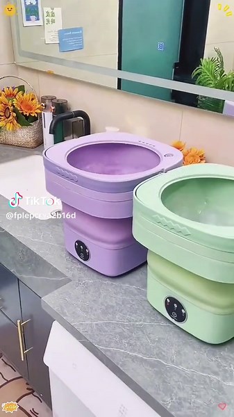 I tested this mini folding washing machine #prueba#producto#finds#TikTokShop #paocastillo#foryou