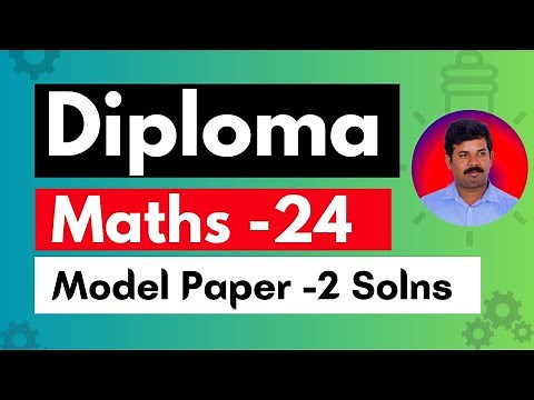 📚 Diploma Maths 2024 Model Paper 2 Solution 📚 || 20SC01T