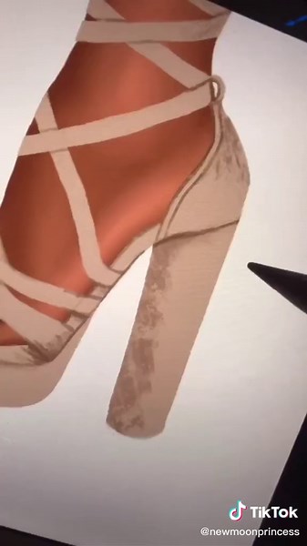 Strappy heels tutorial #fashion #lifehack #hack #shoes #procreate #arttutorial #howto