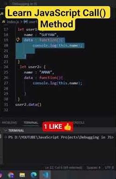 Learn JavaScript Call() Method | javascript interview question #javascript #call #coding #ytshorts