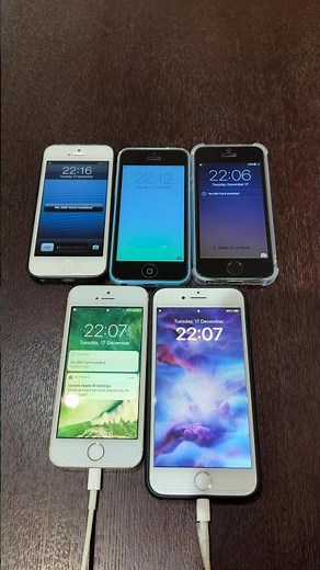 iOS 6 iPhone 5 vs iOS 8 iPhone 5c vs iOS 9 iPhone 5s vs iOS 10 iPhone SE vs iOS 16 iPhone 8 #shorts