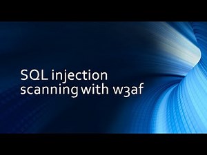 SQL injection demo for w3af