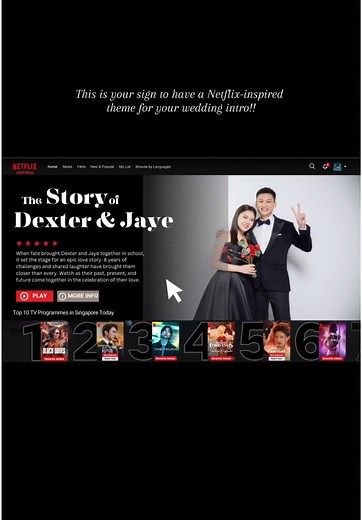Creating a Netflix-Inspired Wedding Intro in Canva