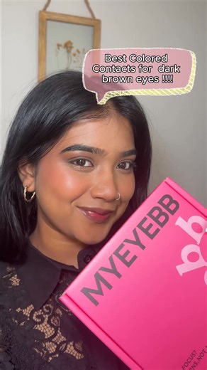 Pooja Ashwin Pathak on Instagram: "Best Contact For Dark Brown Eyes 🤎 Been on a hunt for lenses that suit my dark eyes — mission accomplished! ✅ Thank you @myeyebb_official !!!! Mine Favorite is Dusty Olive Grab Yours By Using Code “Vidolkar” for buy 2 get 3 free !!! And if you want discount use code “vidolkar20” for a 20% off deal !!!"