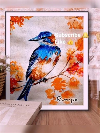 A Little Bird in Watercolor – Peaceful Painting Tutorial 🩵💙 🐦 🐦‍⬛ 🦜