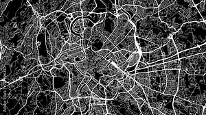 Zoom Out Road Map of Rome Italy with white roads on a black background