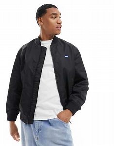 HUGO BLUE bomber jacket in black | ASOS