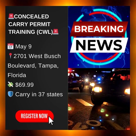  Get Your Florida CCW Certificate in Just One Day! $69.99 CCW Training - Legally Carry in 37 States! Take 1 class & get certified! Reserve your seat now!  | Concealed Coalition | Facebook