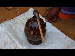 How To Make a Natural Coconut Shell Salt Pot With Mini Coconut Spoon