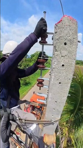 Working on a High-Voltage Isolator at Dangerous Heights! ⚡😱